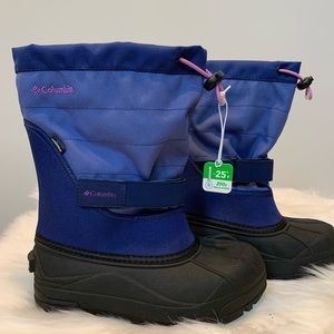 Columbia youth sz 3 blue winter snow boots